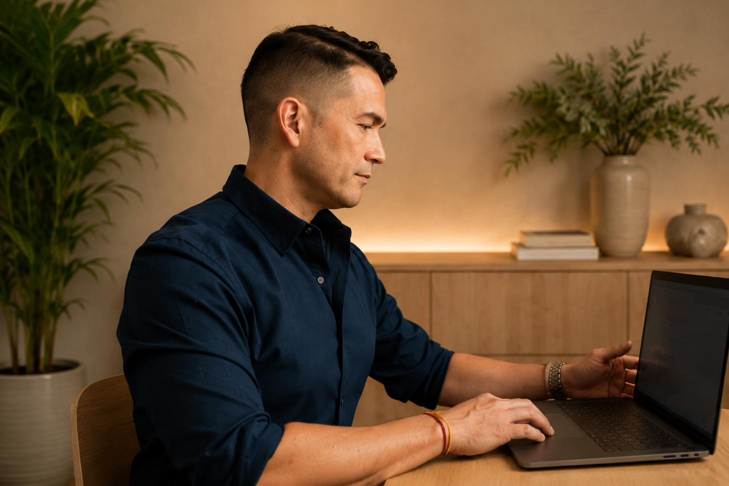 Dr Taal at his desk